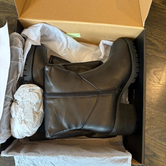 ELOQUII Elements Women's Black Boots Vegan Leather - Picture 4 of 6